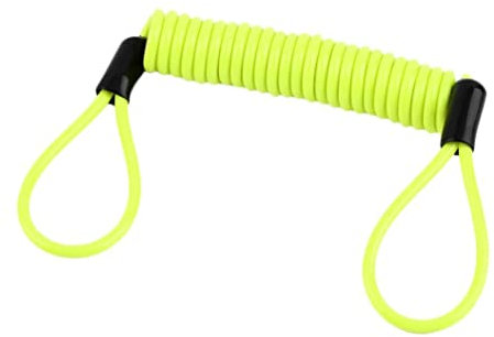 Candado de disco de freno, cable de alarma, muelle de seguridad, cable de recordatorio para scooter, motocicleta, bicicleta, disco de freno, color verde fluorescente