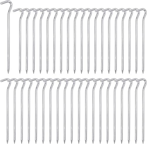 LXYDPZ 40 Stück Aluminium-Zeltheringe + 8 Stück 30,5 cm Stahl-Zeltheringe, robuste Zeltheringe