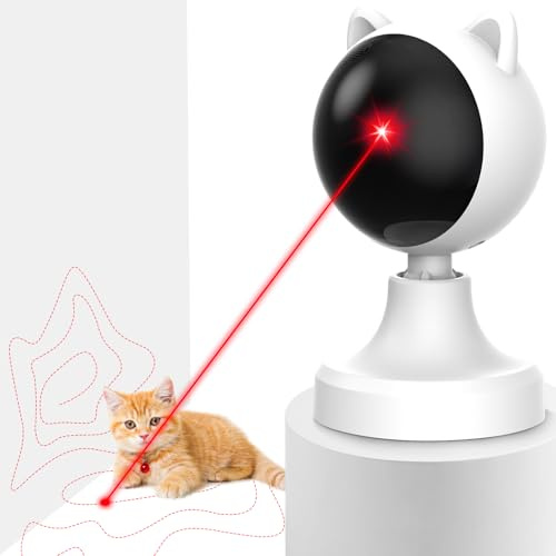 Recitem Interaktives Katzenspielzeug Automatisch | Katzen Laser Spielzeug Mit Echter Zufälliger Trajektorie | Laser-Katzenspielzeuge | Elektrisches Katzenspielzeug für Katzen/Kätzchen/Hunde
