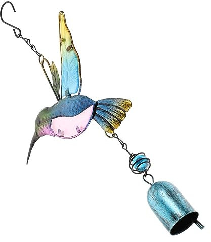 BESPORTBLE 1stück Vintage Hängende Deko Glocke Hummingbird Windspiel Für Garten Und Tür Kreative Wanddekoration Mit Retro-Design Zufällige Farbe Der