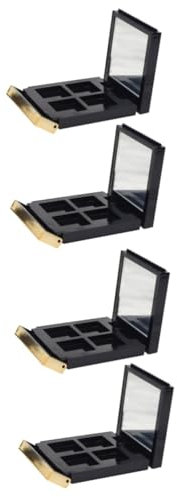 AUTSUPPL 4stücke Leere Lidschattenbehälter Goldrand Kosmetik Aufbewahrungsbox Für Make-up Für Blush Lippenstift Und Augenbrauenpuder Praktisch Für Unterwegs Und Reisen