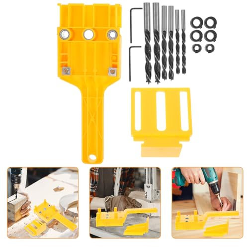 DOITOOL Localizador De Perforación Para Carpintería Kit De Brocas Localizadoras Herramienta De Guía De Broca y Plantillas Para Para Ensamblaje De Madera Proyectos De Carpintería