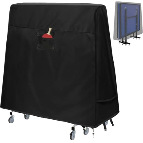 Funda para Mesa de Pong, Resistente a los Rayos UV, con Bolsa, Tela Oxford, protección contra Todo Tipo de Clima, Cubierta de Pong para Exteriores