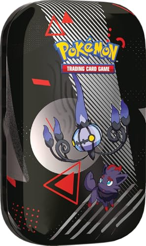 Pokémon TCG: Unova Mini Tin - Chandelure & Zorua (2 Paquetes de Refuerzo y 1 Tarjeta Adhesiva)
