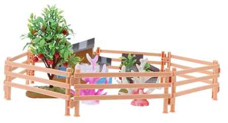 OSALADI Pvc Material Farm Model Ornaments Mini Farmhouse Toy Boys and Girls Farm Educational Playset