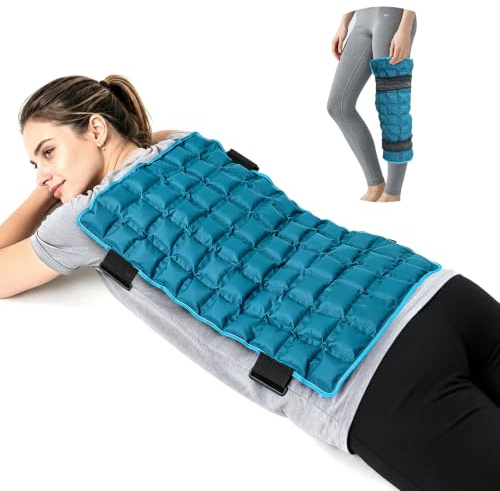 MR.ICE Extra Large Ice Pack for Full Back, Reusable Hot and Cold Compress | Oversized 33*54cm Cold Pack, 1-Hour Long-Lasting Cooling, Uniform Cooling via Grid System, With Adjustable Strap