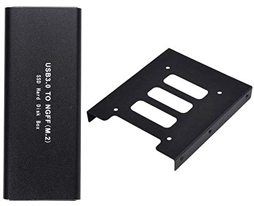 Wesafrae M.2 Sata Ssd to USB 3.0 External Ssd Reader Converter Adapter & 2.5 Inch to 3.5 Inch SSD HDD Metal Adapter Bracket