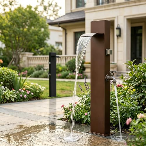 Colonna d'Acqua Verticale da Giardino, Idrante Antigelo per Esterni, Fontana da Giardino A Colonna d'Acqua per Irrigazione e Annaffiatu