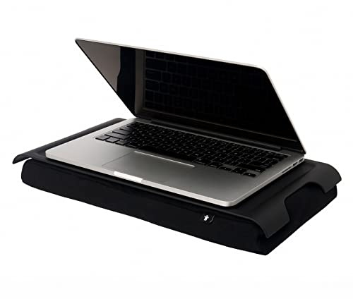 Bosign Kissentablett - Mini Laptray Antislip für den Laptop, Essen. Schwarz - 43x23x6,5