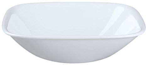 Corelle Square Pure White 10 Ounce Soup/Cereal Bowl (Set of 4) by Corelle Coordinates