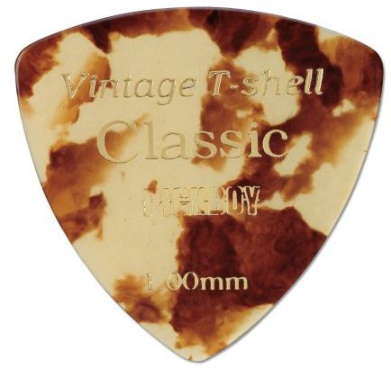 Pickboy Vintage Pick, Classic T-Shell Triangle, Cellulose, 1.00mm, 10 picks