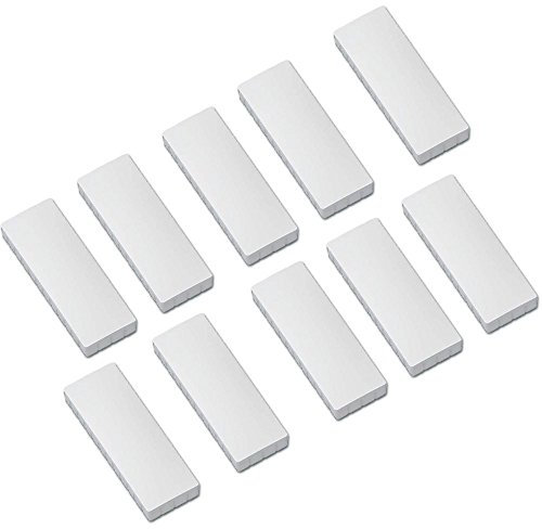 10x Faxland Magnete rechteckig, Weiß 54x19 mm, Haftmagnete für Whiteboard, Kühlschrankmagnet, Magnettafel, Magnetwand, Magnet