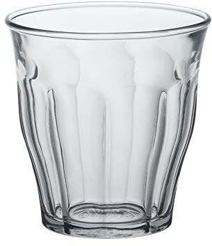 Duralex 1024AC04A0111 Picardie Quatre Trinkglas, Wasserglas, Saftglas, 130ml, Glas, transparent, 4 Stück