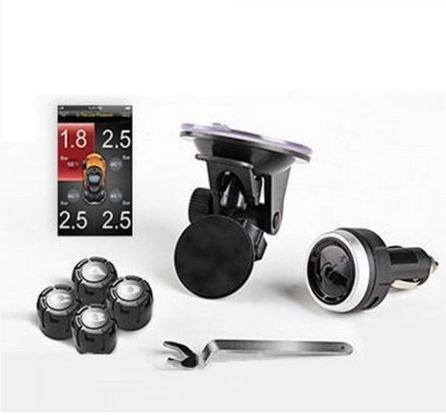 Spy - TPMS Reifendrucksensoren zur Steuerung per Smartphone mit 4 externen Sensoren. App nur kompatibel für iOS (Apple).