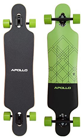 Apollo Longboard Vanua Flex III Special Edition Komplettboard mit High Speed ABEC Kugellagern inkl. Skate T-Tool, Drop Through Freeride Skaten Cruiser Boards