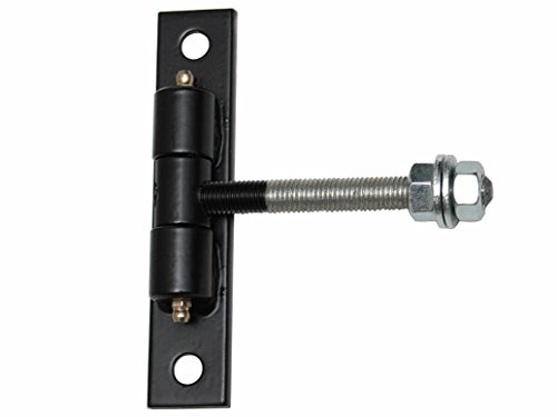 Torangel einstellbar Torscharnier Hängscharniere Gewinde M10 L105 mm Schwarz Pulverbeschichtet mit Anschraubblech