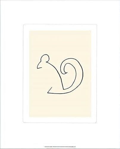 kunst für alle Kunstdruck/Poster: Pablo Picasso Das Eichhörnchen - hochwertiger Druck, Bild, Kunstposter, 50x60 cm