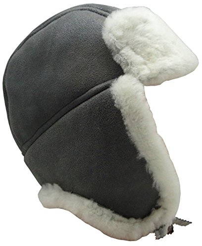 Felltrade Herren Lammfell Schaffell Fliegermütze Chapka Bomber Hut