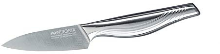 Fackelmann Nirosta Swing Cuchillo Patatero, Cuchillo Pelar Patatas, Cuchillo Pelador, Cuchillo Pelar Frutas y Verduras, Cuchillo Mondador, Enterizo de acero inoxidable pulido 18-10, 9-20cm, 1ud.