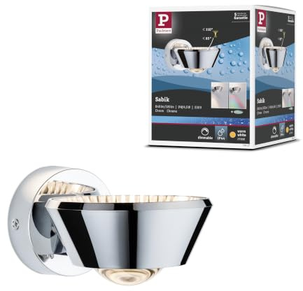 Paulmann 709.47 Deckenleuchte Sabik IP44 LED dimmbar 13W Chrom 230V Kunststoff