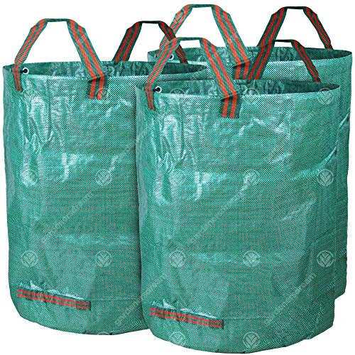 GardenersDream 3 x Round Garden Waste Bag - Large Professional Heavy Duty Reinforced Refuse Storage Sack (3 x 200L)