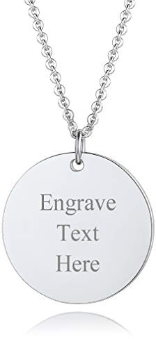 Custom4U Collana Personalizzata con Foto/Pietra di Nascita/Testo, Ciondolo Inciso in Argento Sterling/Acciaio Inossidabile per Ragazze Donne (con Confezione Regalo di Gioielli)