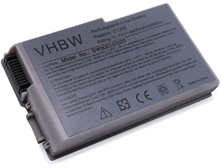 vhbw Akku kompatibel mit Dell Latitude D600 | D520, D610, D505, D500, D510 Notebook (4400 mAh, 11,1 V, Li-Ion)