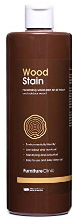 Furniture Clinic Holzbeize und Holzlasur (Schiefer). Ungiftig. Hochkonzentrierte Holzbeize. Schnelltrocknend. Beize für alle Holzarten im Innen und Außenbereich 500 ml