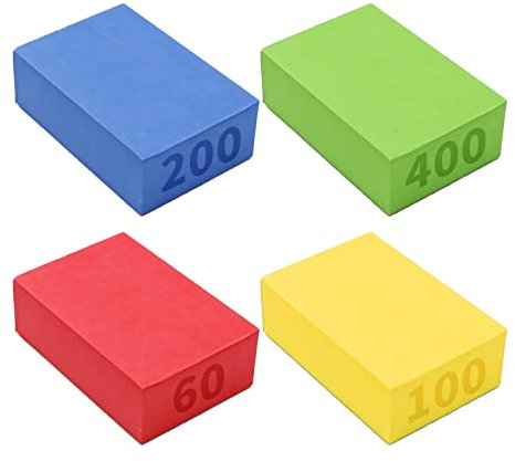 4pcs Angled Sanding Sponge Hand Diamond Sanding Pads for Ceramic Stone Marble Tile Concrete Glass Granite