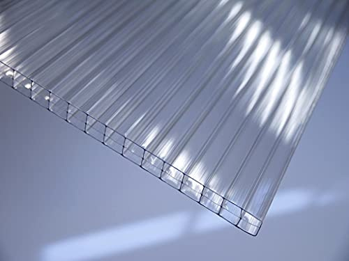 Polycarbonat Blueline Stegplatte 16mm, klar, Steg 3-Fach die umweltfreundliche Doppelstegplatte 980mm x 5000mm