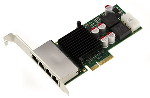 KALEA-INFORMATIQUE Carte PCIe x4 4 Ports RJ45 Gigabit PoE Intel I350 | Carte réseau PCIe x4 quatre ports RJ45 Gigabit Ethernet avec alimentation PoE et chipset Intel I350AM4.