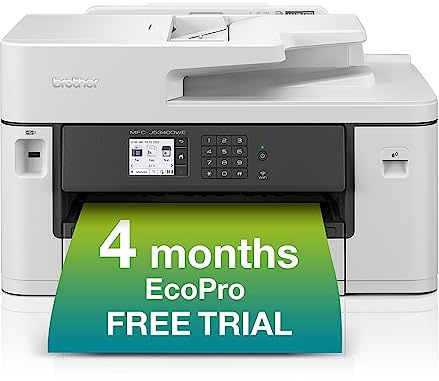 Brother MFC-J5340DWE Inkjet Printer with EcoPro Subscription | Wireless Colour Inkjet Printer | 4in1 (Print/Copy/Scan/Fax) | A3 |4 mth free trial | Automatic ink |UK Plug