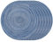 eQFeast Juego de 6 Salvamanteles Individuales Redondos Trenzados de 15 Pulgadas para Decoración Mesa, Bajoplatos de Mesa de Comedor, Cocina, Lavables, Antideslizantes (Azul, Paquete de 6)