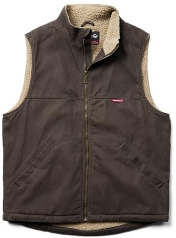 WOLVERINE Men's Upland Sherpa Lined Vest, Java