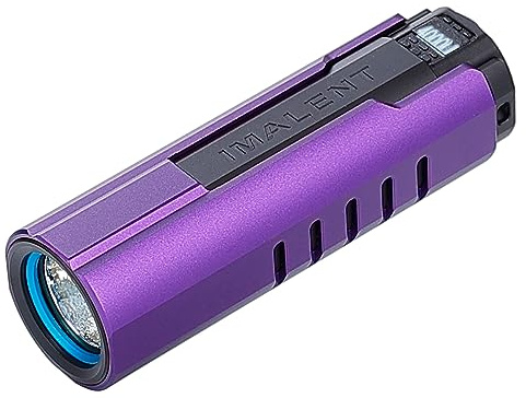 IMALENT LD70 Torcia EDC Torcia Tattica Ricarica magnetica e usb,4000lm,203M, 5 Modalità, Impermbile IP68, display OLED, per Campeggio, Escursionismo, Emergenze (Viola)