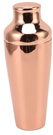 Coctelera de Barman, Coctelera de Acero Inoxidable 304 de Estilo Francés para Viajes de Campamento (Oro rosa)
