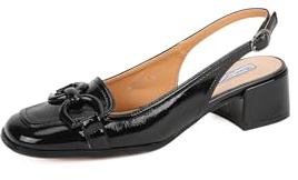 QUEEN HELENA Scarpe Basse Chiuse Ballerine Lucide Eleganti Donna ZM9618 (Nero, 39)