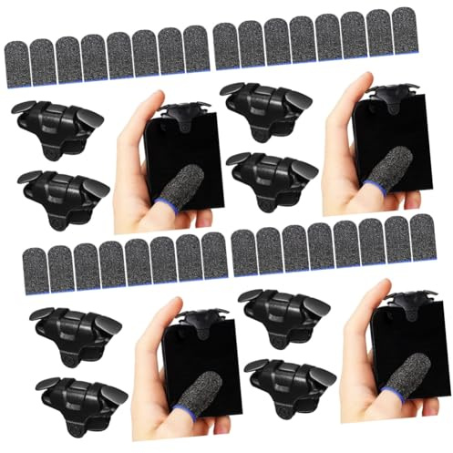 OSALADI 4sätze Mobile Gaming Trigger Mit Fingerhandschuhen Ergonomische Controller Für Nahtlose Spielerlebnisse Kompatibel Mit Inklusive -sweat Finger Sleeves Optimiert Für