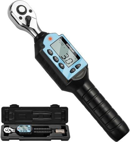 GOYOJO 1/4 Zoll Digitaler Drehmomentschlüssel, 30 Nm | 3 Modi: Track, Peak & Preset, 999 Messwertspeicher, ±2 %/±2,5 % Genauigkeit, LED & Signalton – für Fahrrad, Motorrad & Kfz