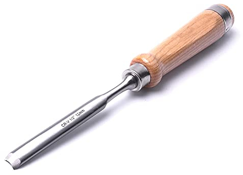 Holzbearbeitungsmeißel-Set, Premium-Chrom-Vanadium-Stahl, Tischlermeißel für Holzschnitzerei, halbrunder Hohlmeißel, 12 mm