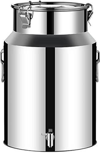 HPTHLY Bidone del Latte in Acciaio Inossidabile per impieghi gravosi - 5L/9L/14L Secchio per Trasporto Portatile sigillato Secchio per Vino Bottiglia Barile per Olio con Rubinetto erogatore / 9L, 14L