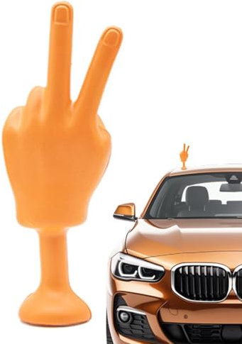 Lustiges Auto- | Shaking Hand Auto für Männer | Handmodell Dekoration Finger Statue mit Klebebasis Auto Außen für Auto Dach Motorräder
