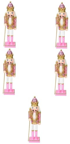 Gatuida 5pièces Figurine De Huileux Casse-Noisette Créatif Décoration De Roi Pailletées pour Fête Et Bureau