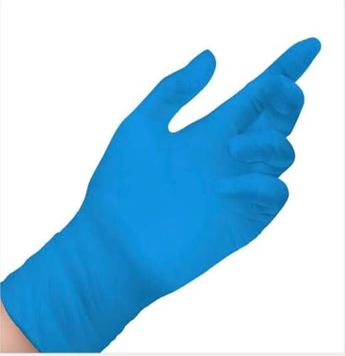 Rocard® | 100 Guanti Monouso in Nitrile | Ambidestro | Non Sterile | Super Sensibile | Senza Polvere | Spessore dito 0,10mm | Microruvido alle dita. L