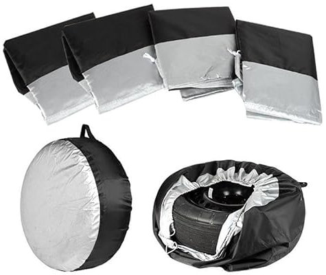 WANGZENIU 4 Stück Reifentaschen für Ford Tourneo Custom II L1 2023 2024, Reifentaschen Set Reifenschutzhülle Waterproof Staubdicht Reifenbezug,S