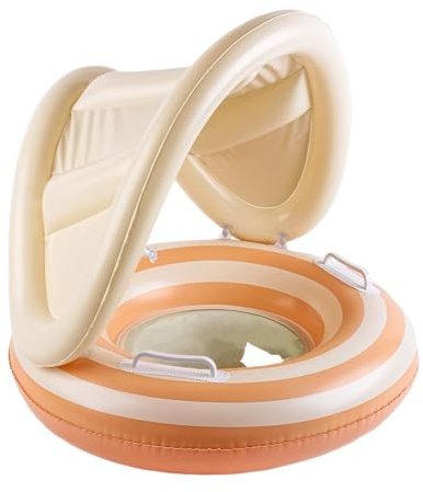 Flotador de natación para bebé, anillo de natación para piscina, entrenador de natación ajustable con toldo para niños pequeños, verano, diversión acuática, actividades al aire libre
