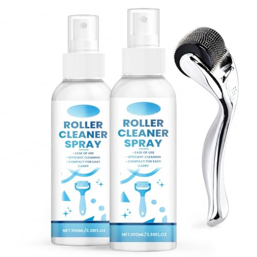 Roller Cleaner Spray, Derma Roller Sanitize Cleaner & Maintenance Spray, Deeply Microneedling Rollers Cleaners for Beard Roller, Microneedle Pens, Skin Needling Rollers,Beauty Tools,Easy to Use 100 ml