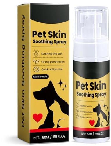EliiSkinn Pet Spray for Dogs, Dog Skin Care, Treatment for Dog Itchy Skin & Ear Relief – Soothes Allergies & Itching – Fast-Acting Formula for Dogs, 50ml