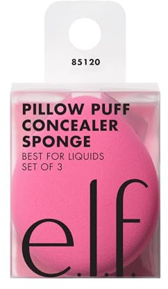 e.l.f. Pillow Puff Concealer Sponge, Make-up-Schwamm für streifenfreies, gleichmäßiges Make-up-Verblenden mit Airbrush-Finish, latexfrei, vegan und tierversuchsfrei