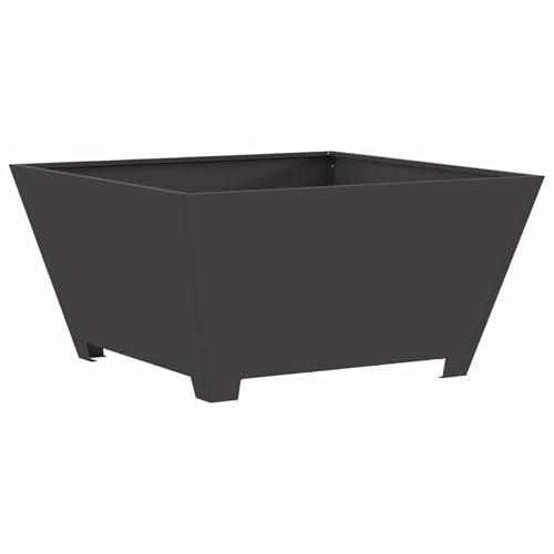 Gecheer Braciere moderno per esterni, focolare portatile da giardino, camino per barbecue 80x80x40 cm in acciaio, design robusto per patio, for spazio relax all'aperto